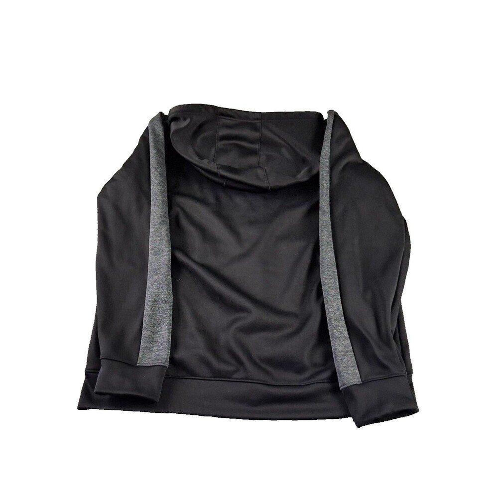 Adidas ClimaWarm Men’s Full Zip Hoodie Jacket Size Large Black Gray Fleece - Picture 6 of 13